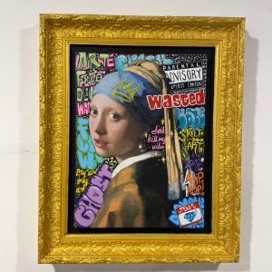 İnci Küpeli Kız Pop Art Tablo